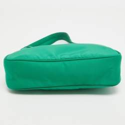 Pre Owned Prada Green Nylon Mini Re-Edition 2000 Shoulder Bag