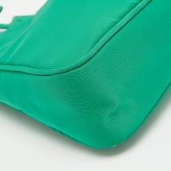 Pre Owned Prada Green Nylon Mini Re-Edition 2000 Shoulder Bag
