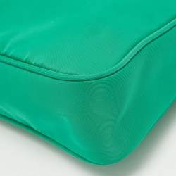 Pre Owned Prada Green Nylon Mini Re-Edition 2000 Shoulder Bag