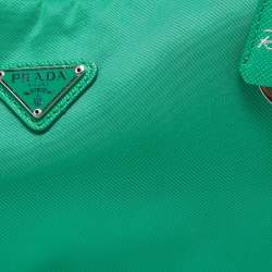Pre Owned Prada Green Nylon Mini Re-Edition 2000 Shoulder Bag