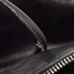 Pre Owned Prada Black Glazed Leather Twin Pocket Double Handle Tote