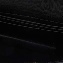 Prada Black Saffiano Leather Cahier Wallet on Chain