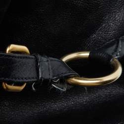 Prada Black Vitello Daino Leather Leather Hobo