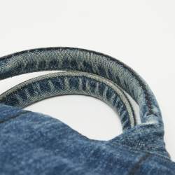 Prada Dark Blue Denim Canapa Tote