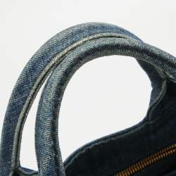 Prada Dark Blue Denim Canapa Tote