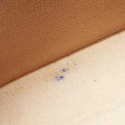 Prada Brown Vitello Daino Leather Logo Shoulder Bag