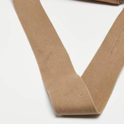 Prada Brown Vitello Daino Leather Logo Shoulder Bag