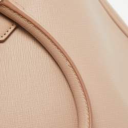 Prada Rose Poudre Saffiano Lux Leather Medium Double Zip Tote