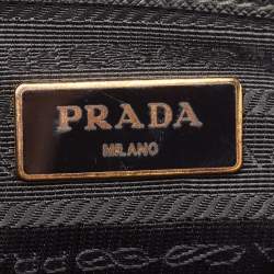 Prada Black Saffiano Lux Leather Small Promenade Satchel