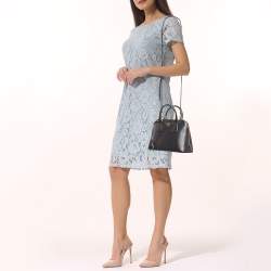 Prada Black Saffiano Lux Leather Small Promenade Satchel
