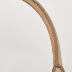 Pre Owned Prada Beige Saffiano Lux Leather Small Double Zip Tote