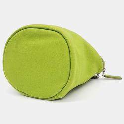 Prada Green Nylon Canapa Bucket Bag