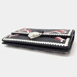 Pre Owned Prada Black Mesh Madras Chain Shoulder Bag