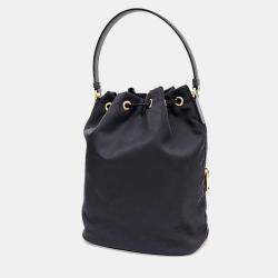 Pre Owned Prada Re-Nylon Bucket Tote/Crossbody Bag (1BH038)