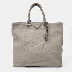 Prada Beige Leather Vitello Daino Tote Bag