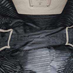 Prada Beige Leather Vitello Daino Tote Bag
