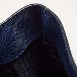 Pre Owned Prada Blue Saffiano Leather Large Gardener's Tote