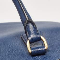 Pre Owned Prada Blue Saffiano Leather Large Gardener's Tote