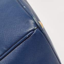 Pre Owned Prada Blue Saffiano Leather Large Gardener's Tote
