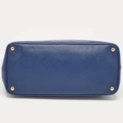 Pre Owned Prada Blue Saffiano Leather Large Gardener's Tote