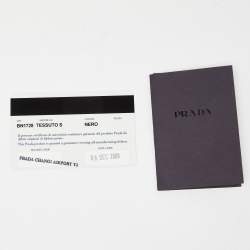 Prada Black Nylon and Leather Ruffle Tote