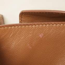 Pre Owned Prada Off White City Calf and Saffiano Leather Laser Cut Cahier Flap Shoulder Bag