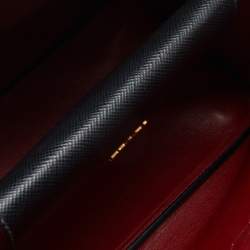 Prada Black Saffiano Cuir Leather Small Double Handle Tote