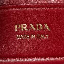 Pre Owned Prada Black Saffiano Cuir Leather Small Double Handle Tote