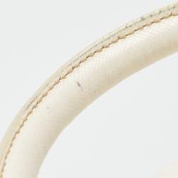 Pre Owned Prada White Saffiano Leather Large Galleria Tote