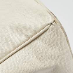 Pre Owned Prada White Saffiano Leather Large Galleria Tote