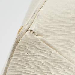 Pre Owned Prada White Saffiano Leather Large Galleria Tote