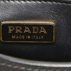 Pre Owned Prada Black Saffiano Lux Leather Small Tote