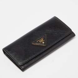 Pre Owned Prada Black Saffiano Lux Leather Small Galleria Double Zip Tote with Wallet