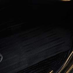 Pre Owned Prada Black Saffiano Lux Leather Small Galleria Double Zip Tote with Wallet