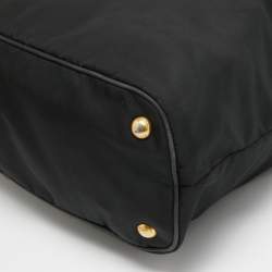 Pre Owned Prada Black Nylon and Leather Tote