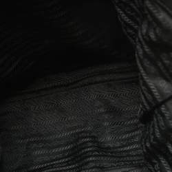 Pre Owned Prada Black Nylon and Leather Tote