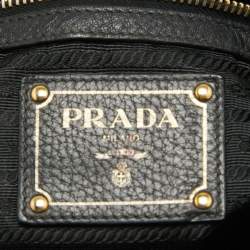 Pre Owned Prada Black Nylon and Leather Tote