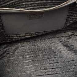 Pre Owned Prada Two Tone Grey Saffiano Leather Large Double Zip Tote