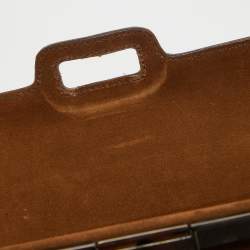 Pre Owned حقيبة ساتشل برادا غروميت سويدي بني بإطار