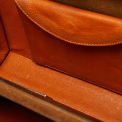 Pre Owned حقيبة ساتشل برادا غروميت سويدي بني بإطار