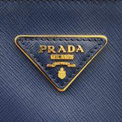 Prada Navy Blue Saffiano Leather Tote Bag