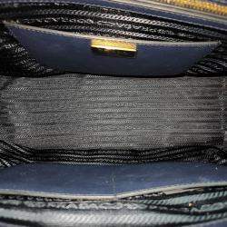 Prada Navy Blue Saffiano Leather Tote Bag