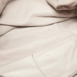 Pre Owned Prada Beige Gaufre Leather Double Zip Tote