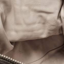 Pre Owned Prada Beige Gaufre Leather Double Zip Tote