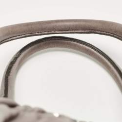 Pre Owned Prada Beige Gaufre Leather Double Zip Tote