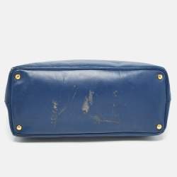 Pre Owned Prada Blue Saffiano Leather Large Galleria Tote
