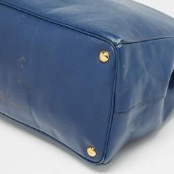 Pre Owned Prada Blue Saffiano Leather Large Galleria Tote