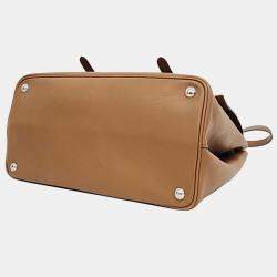 Pre Owned Prada beige Quilted leather City  Double Tote Bag