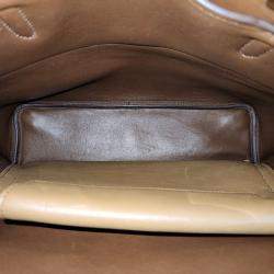 Pre Owned Prada beige Quilted leather City  Double Tote Bag