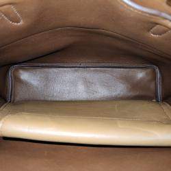 Pre Owned Prada beige Quilted leather City  Double Tote Bag